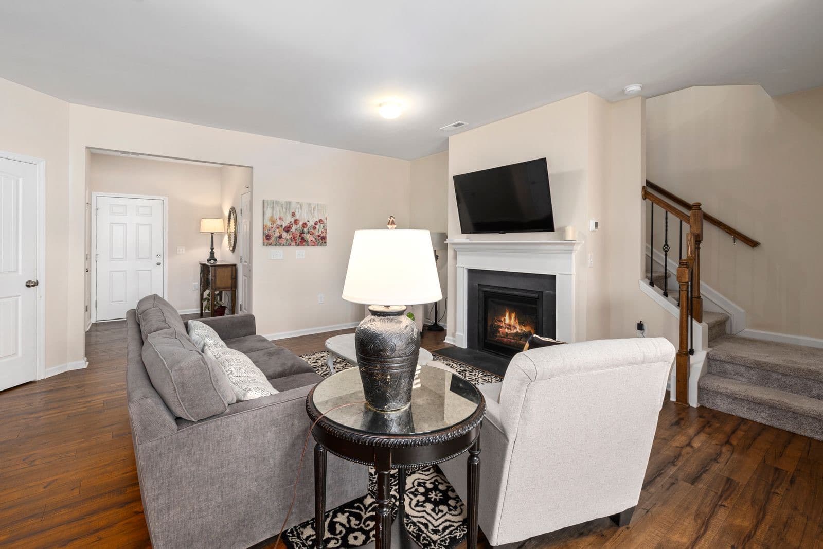 Elegant and cozy living room interior