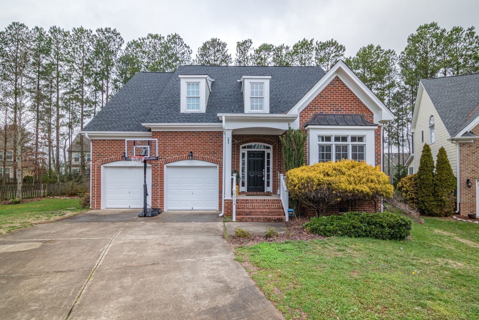 Suburban home with a garage in a peaceful neighborhood
